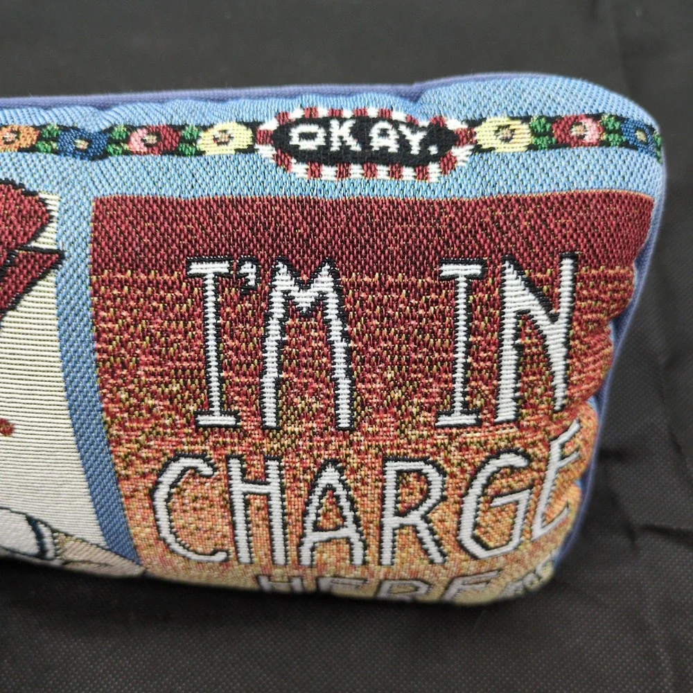 Mary Engelbreit I'm In‎ Charge Here Pillow Tapestry Cottagecore Decor Accent